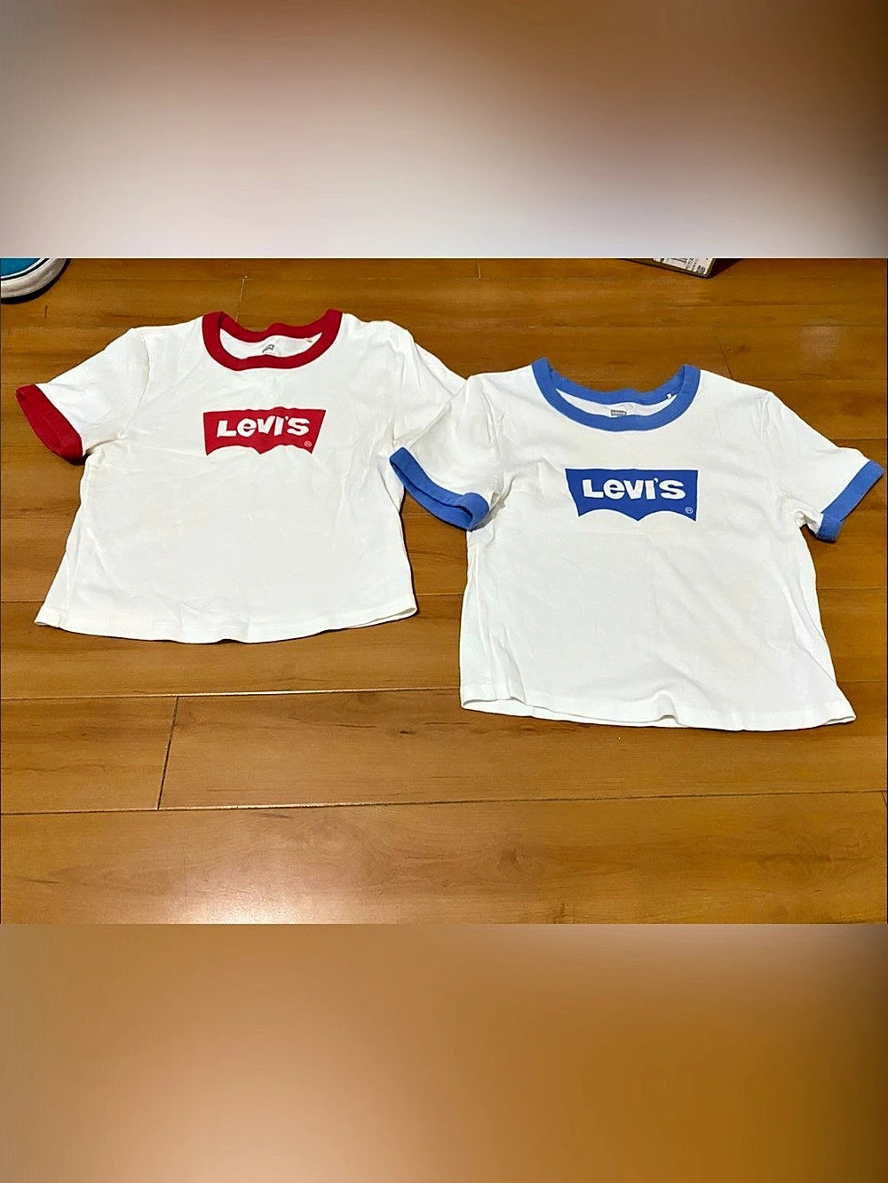Levi's Two-Pack Graphic Tees White & Blue Medium
